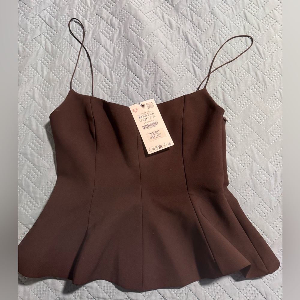 Zara Brown Camisole Top